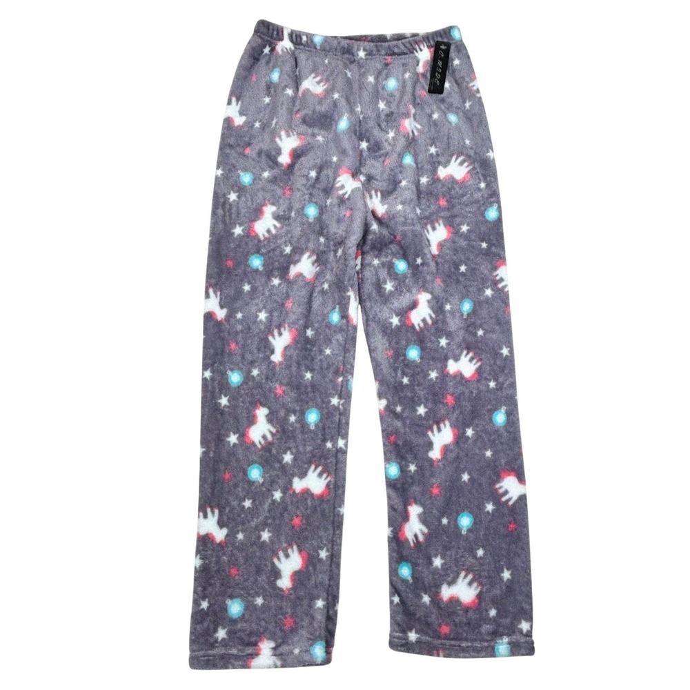 C-MODE Juniors Fleece Pajama Pants Unicorn Stars Print Sleepwear Lounge One Size